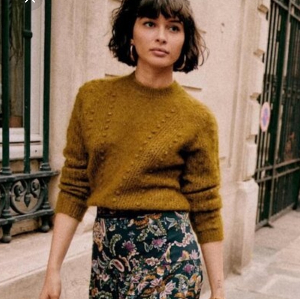 Sezane Mustard Knit Jumper
